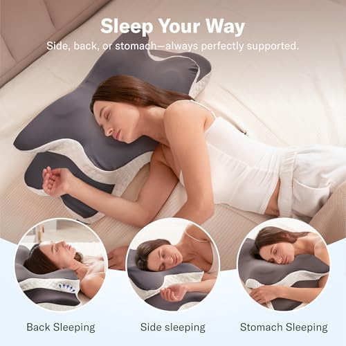 Alcedo Cervical Memory Foam Pillow for Neck and Shoulder Pain Relief