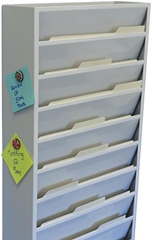 Displays2go Office File Folder Wall Rack, 11 Tiered Pockets