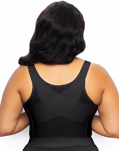 Exquisite Form 5107565 Fully Slimming Wireless Back & Posture Support Longline Bra with Front Closure & Lace