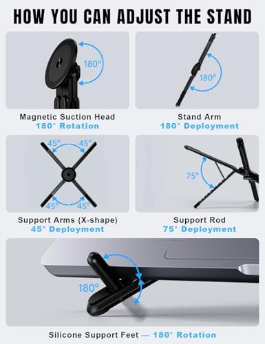 Laptop Stand - Portable Tablet Riser iPad Desk Mount, Black