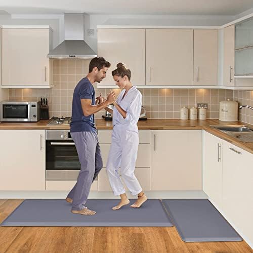 HappyTrends 2 PCS Kitchen Mat Cushioned Anti-Fatigue Floor Mat, Heavy Duty