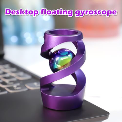 Kinetic Spinning Desk Toy, ADHD Stress Fidget Desktop Decor Purple