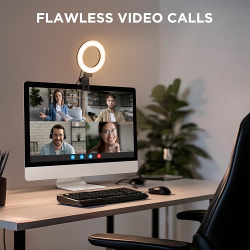 InnoGear 60 LED Ring Light with Stand for Computer Selfie Video Conference