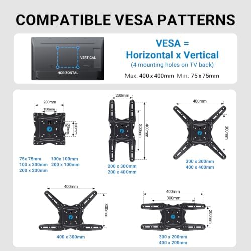 Pipishell 30" Long Arm TV Wall Mount for 32–65" TVs, Max VESA 400x400mm