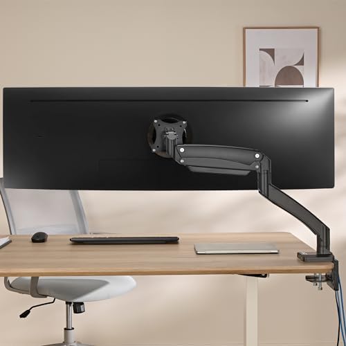 AVLT Single 17"-49" Super Ultrawide Monitor Arm Desk Mount Black