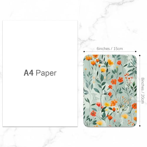 Small Mouse Pad, Mini Mouse Pad 6 x 8 Inch, Thick Rubber Waterproof Mouse Mat, Cute Mousepad for Women Men Wireless Mouse Laptops Home Office, Colorful Flowers and Plants