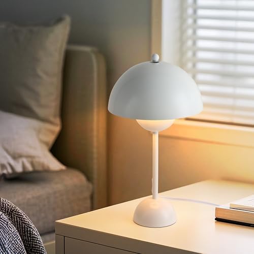 Creative Mid-Century Modern Bud Table Lamp for Home&Office, Glossy White