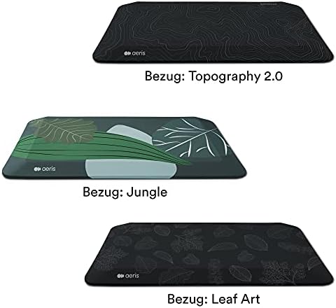 aeris Muvmat - Thick Anti Fatigue Mat for Standing Desks – Premium Kitchen Mat- Ergonomic 2-Zone Standing Desk Mat - Durable Non- Slip Home Office Mat with Topography 2.0 Cover