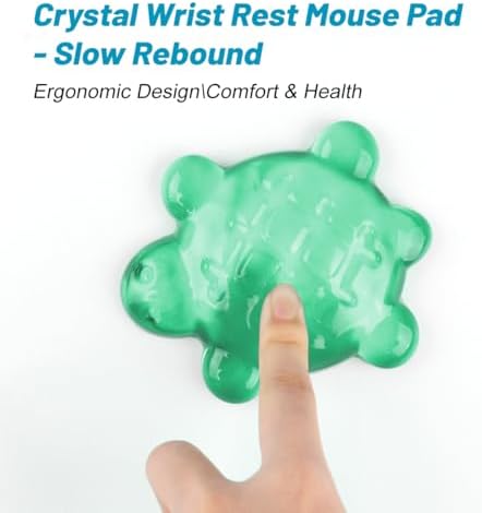 Turtle Shape Silicone Gel Mouse Wrist Rest,Green