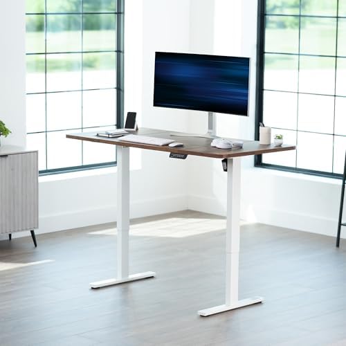 VIVO Rustic Vintage Brown 60 x 30 in Standing Desk, DESK-KIT-1W6N-30