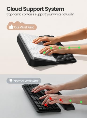 Vaydeer Keyboard Riser and Mouse Pad with Wrist Rest Set, Coaster Included