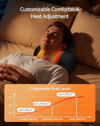 Heated Cervical Traction Device with Red Light for Cervical Pain Relief