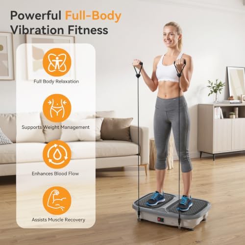 NEWBULIG Vibration Plate Exercise Machine Body Shaker for Home Office