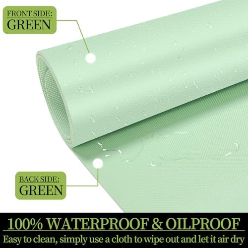 Leather Desk Pad Mat, Green Desk Mat, 31.5" x 15.7"