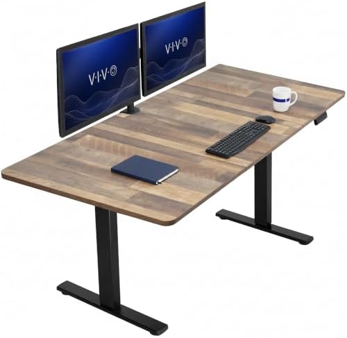VIVO Reclaimed Wood 71 x 36 in Standing Desk, DESK-KIT-1B7P-36