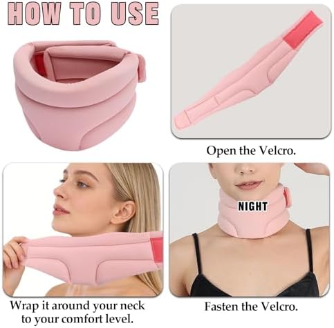 2PCS Neck Support Brace for Sleeping Anti Forward Tilt,Adjustable Set