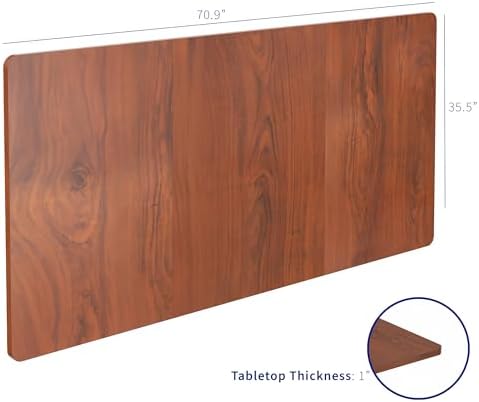 VIVO Dark Walnut 71 x 36 in Table Top, DESK-TOP72-36D