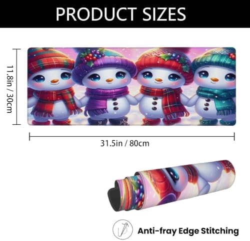 Christmas Large Mouse Pad Non-Slip Rubber Long Gaming Desk Mat
