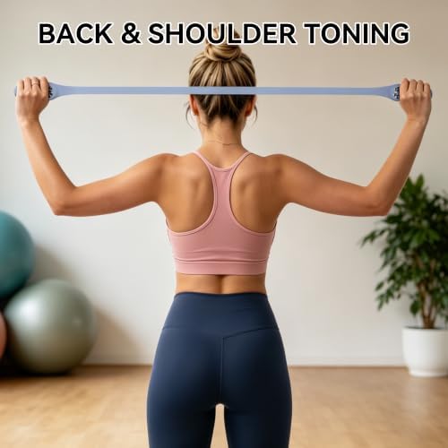 Resistance Band for Women, Silicone Shoulder Opener Back Stretcher,Stretch Bands for Exercise, Pull Exerciser for Posture Correction, Hand Grip Strengthener for Home Gym Office Travel