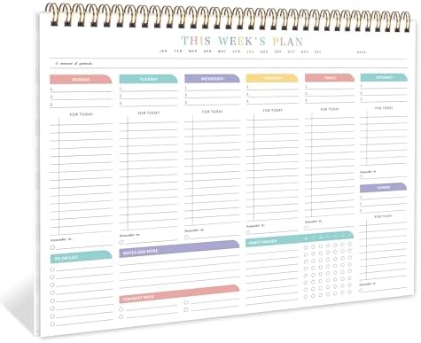 TREES Weekly To-Do List Notepad, 52-Week Desk Planner Organizer, 8.5" x 11"