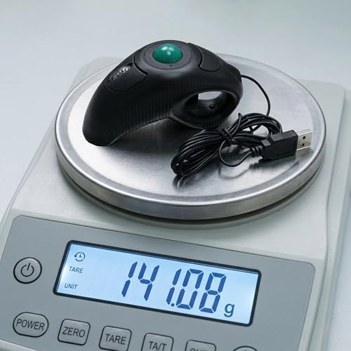 YUMQUA USB Wired Finger Mouse, Handheld Trackball Mouse with Roller Ball