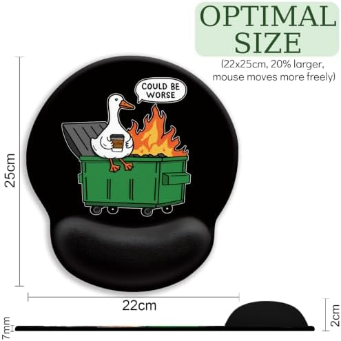 LIMKRIAN Funny Goose Ergonomic Mouse Pad with Gel Wrist Rest