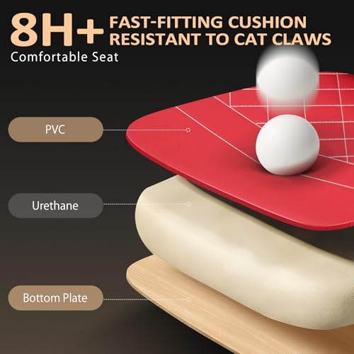 GTPLAYER Gaming Chair with Footrest, Big and Tall Game Chair High Back Computer Office Chair with Lumbar Support for Adults, Ergonomic Swivel Games Chair with Cushion Gaming, Leather Red