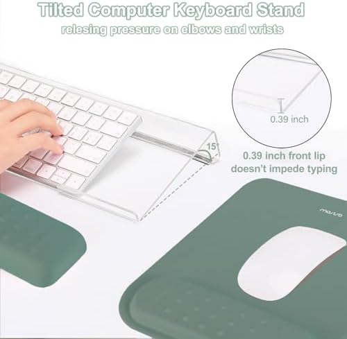 MOSISO Keyboard Stand&Wrist Rest Support for Keyboard &Mouse Pad Set