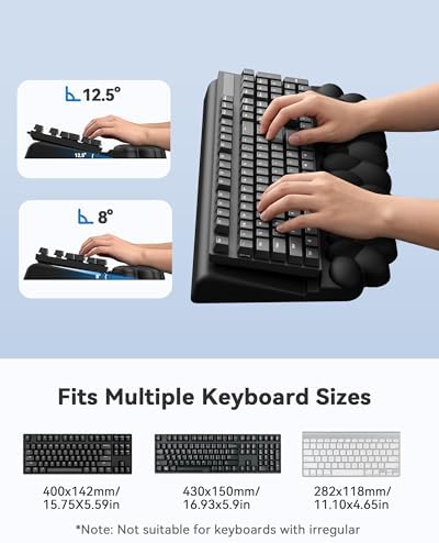 Cloud Wrist Rest for Keyboard and Mouse, Keyboard Riser Pad for Desktop