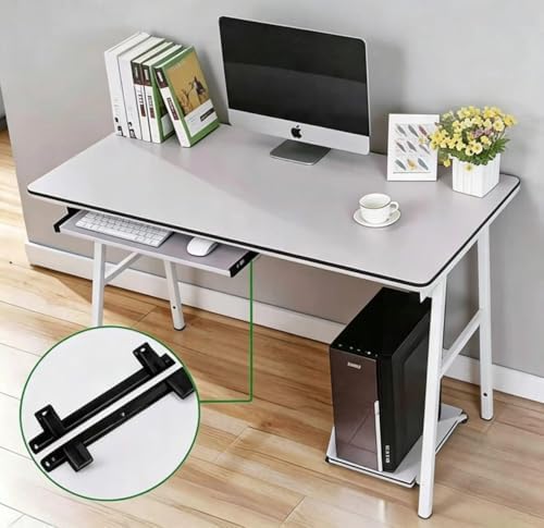 1 Pair of 14-inch Under-Desk Keyboard Tray Slide Rails, Adjustable Height Heavy-Duty Ball Bearing Keyboard mounting Rails for Under-Desk Keyboard Drawer Sliding Device