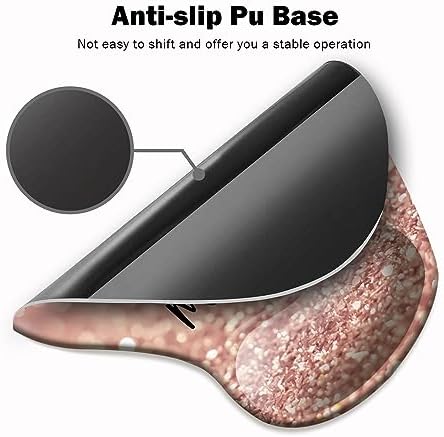 DOOKE Ergonomic Mouse Pad with Wrist Support and Coaster,Mouse Pads with Non-Slip PU Base for Home Office Working Studying Easy Typing & Pain Relief Stay Positive