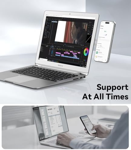 CloudValley Magnetic Laptop Phone Holder for iPhone 18/17/16/15/14 MagSafe