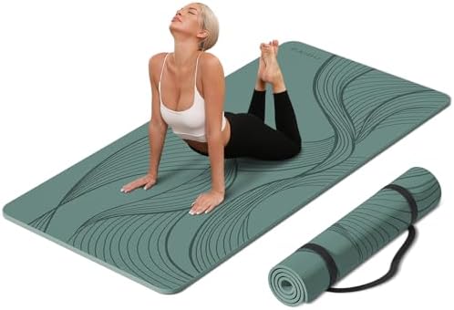 PAIDU Large Yoga Mat 72"x36"x10mm Non-Slip Exercise Mat for Home Gym Studio