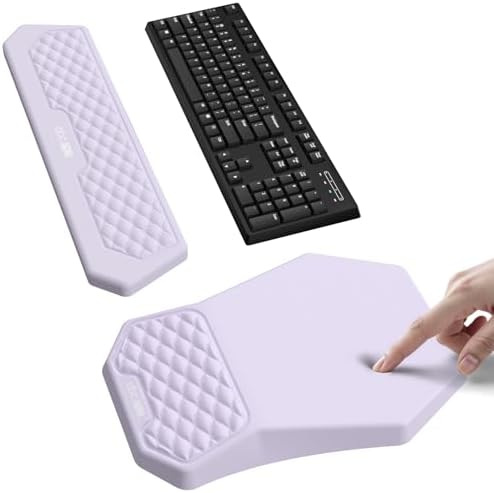 Ergonomic Mouse Pad with Wrist Rest & Keyboard Wrist Rest Support Set