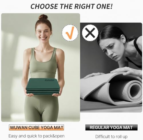 Foldable Yoga Mat 75"x31"x0.24" Portable Exercise Mat