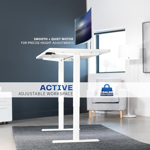 VIVO White 60 x 30 in Standing Desk, DESK-KIT-0W6W