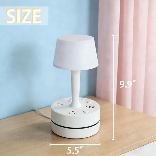 Small Table Lamp for Home Office and Nightstand, 3 Way Dimmable Desk Light with USB Charging Port