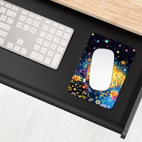 Small Mouse Pad, Mini Mouse Pad 6 x 8 Inch, Thick Rubber Waterproof Mouse Mat, Cute Mousepad for Women Men Wireless Mouse Laptops Home Office, Calico Cat