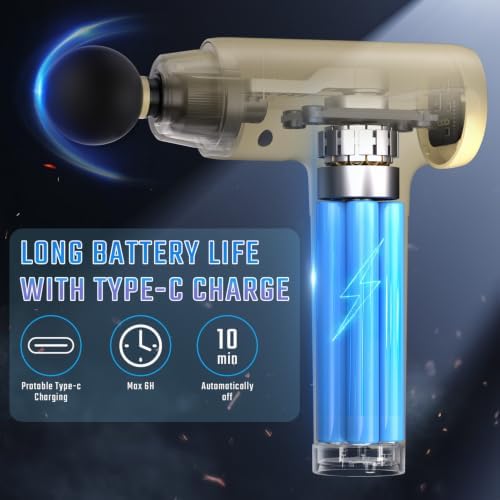 cotsoco Massage Gun Deep Tissue, Muscle Massage Gun with 9 Attachment Heads 20 Speeds & Silent Brushless Motor for Pain Relief, Handheld Percussion Back Massager Gun,Gift for Mom/Dad