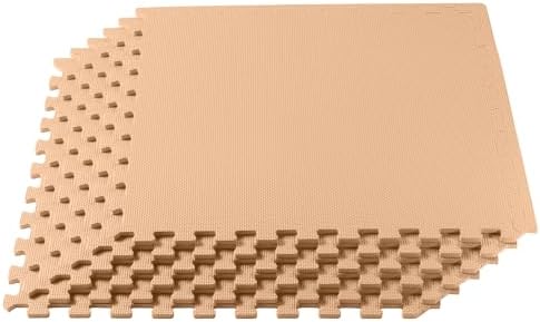 We Sell Mats 3/8" Thick Multipurpose EVA Foam Exercise Floor Mat, Interlocking Tiles, Anti-Fatigue for Home or Gym