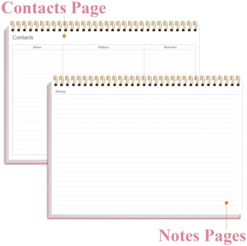 Weekly Productivity Planner - 8" x 11" Dashboard Desk Pad/Planner, Habit Tracker, Spiral Undated Weekly Planner for Office/School/Home, 54 Weeks, Pink
