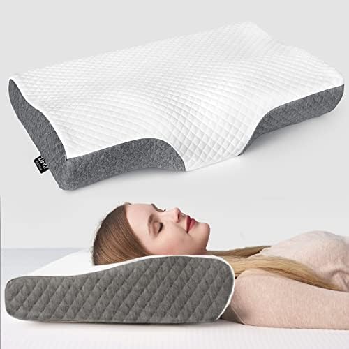 ZAMAT Memory Foam Pillow for Neck Pain Relief, Adjustable Ergonomic Cervical Sleeping, Orthopedic with Washable Cover, Bed Pillows Side, Back, Stomach Sleepers