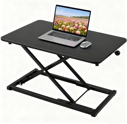Height Adjustable Standing Desk Converter Keyboard Riser Black 23.6 Inch