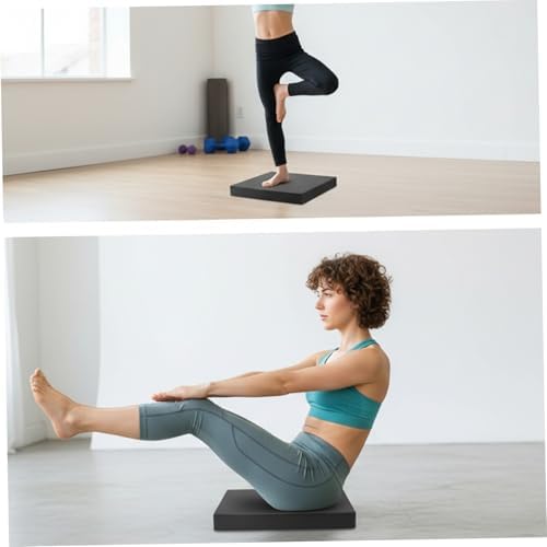 Foam Balance Pad, 16x3x2" High Density Balance Mat Heavy Duty Non-Slip Protective Foam Pads for Exercise, Stability Training, Yoga, Black Cushion