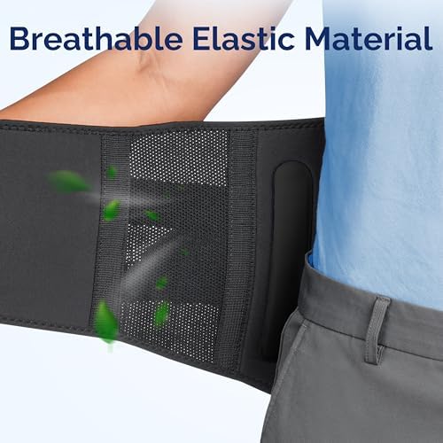 FEATOL Back Brace for Lower Back Men Women, 5-Stays Lumbar Support Belt, S