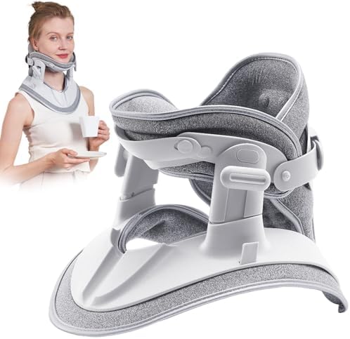 Zenopax Neck Stretcher Cervical Traction, Adjustable Cervical Neck Traction Device, Neck Brace for Neck Pain Relief and Support, Ergonomic Design for Home, Office & Travel Use