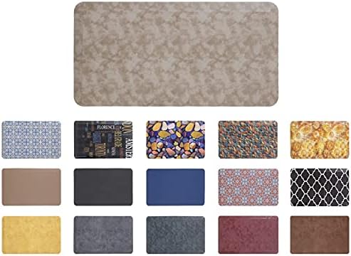 Mabel Home Anti Fatigue Floor Mat- 3 Size(20x32 & 20x39 & 24x70),16 Colors - Standing Desk Mat-Kitchen Floor Mat-Stain ResistantHome Non-Slip Bottom, Extra Soft (Cappuccino, 20" x 32")