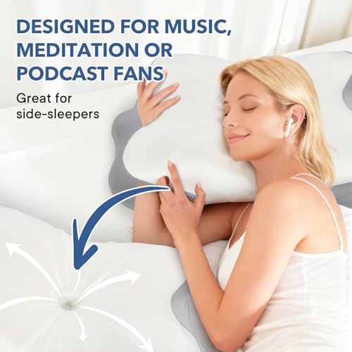 Cervical Pillow for Neck and Shoulder,Contour Memory Foam Pillow,Ergonomic Neck Support Pillow for Side Stomach Back Sleepers with Skin-Friendly Pillowcase (White)