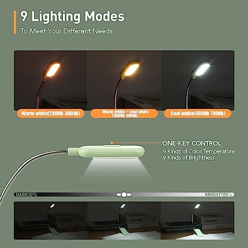 VAVOFO Rechargeable Reading Light, Clip on Book Light for Reading in Bed