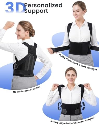 Back Brace Posture Corrector Adjustment: 97.8% Pain Relief, 8H Work-tested